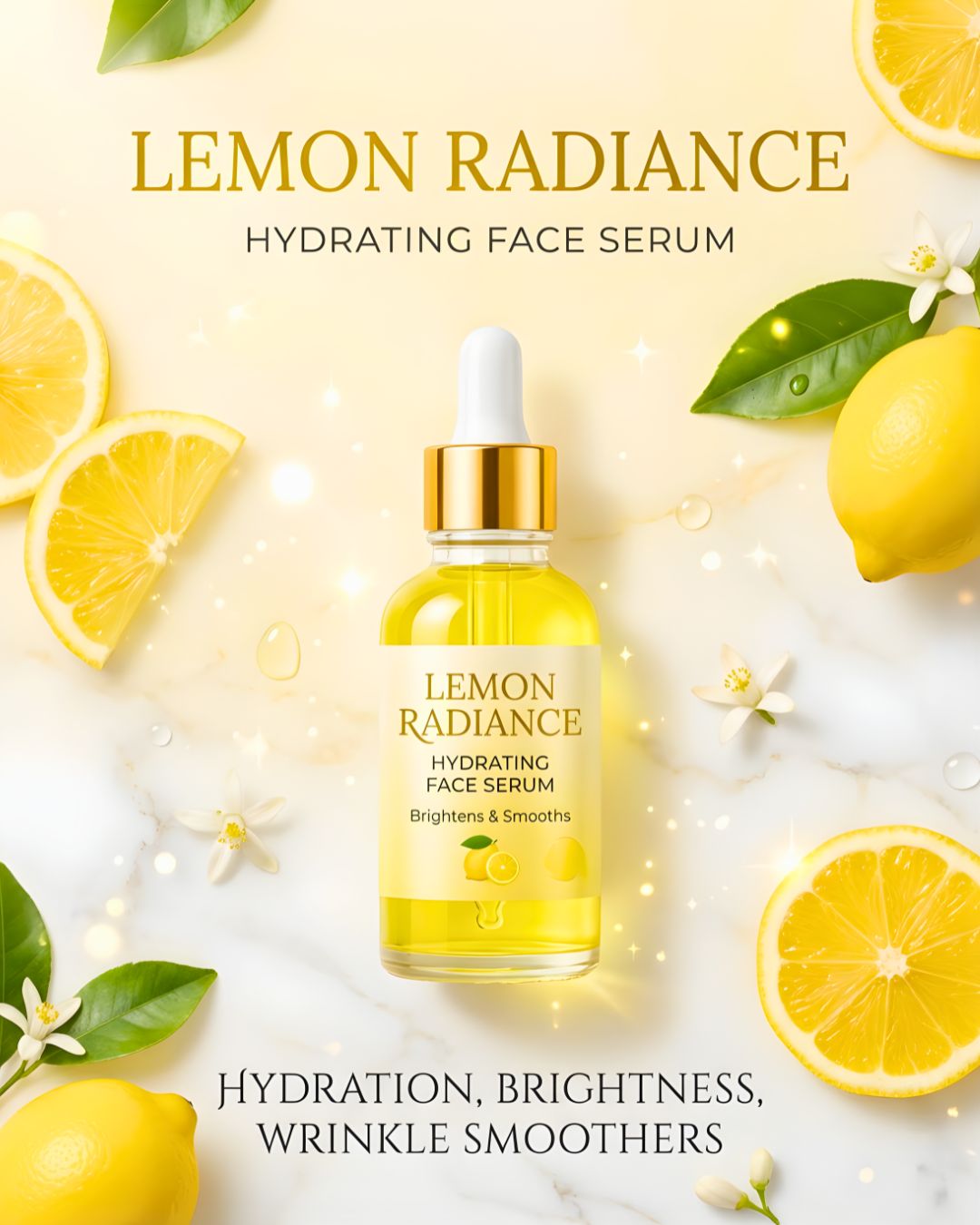 AI-Enhanced Hydrating Face Serum Commercial Shoot | Lemon Radiance