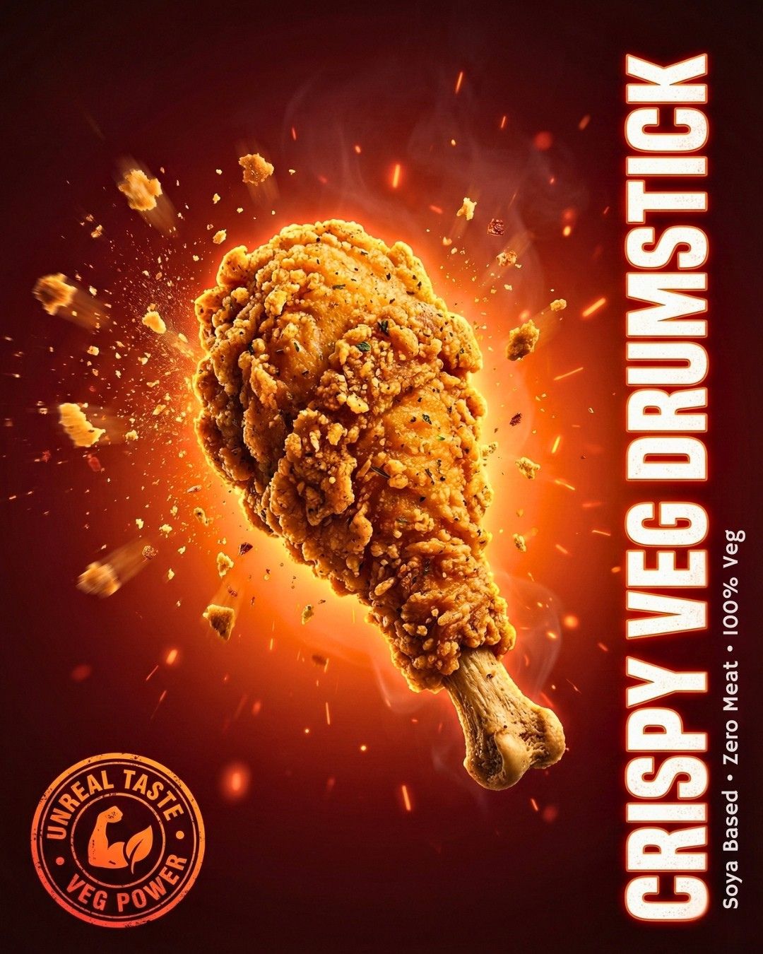 High-Impact 100% Veg Soy Drumstick Ad | Healthy & Fresh