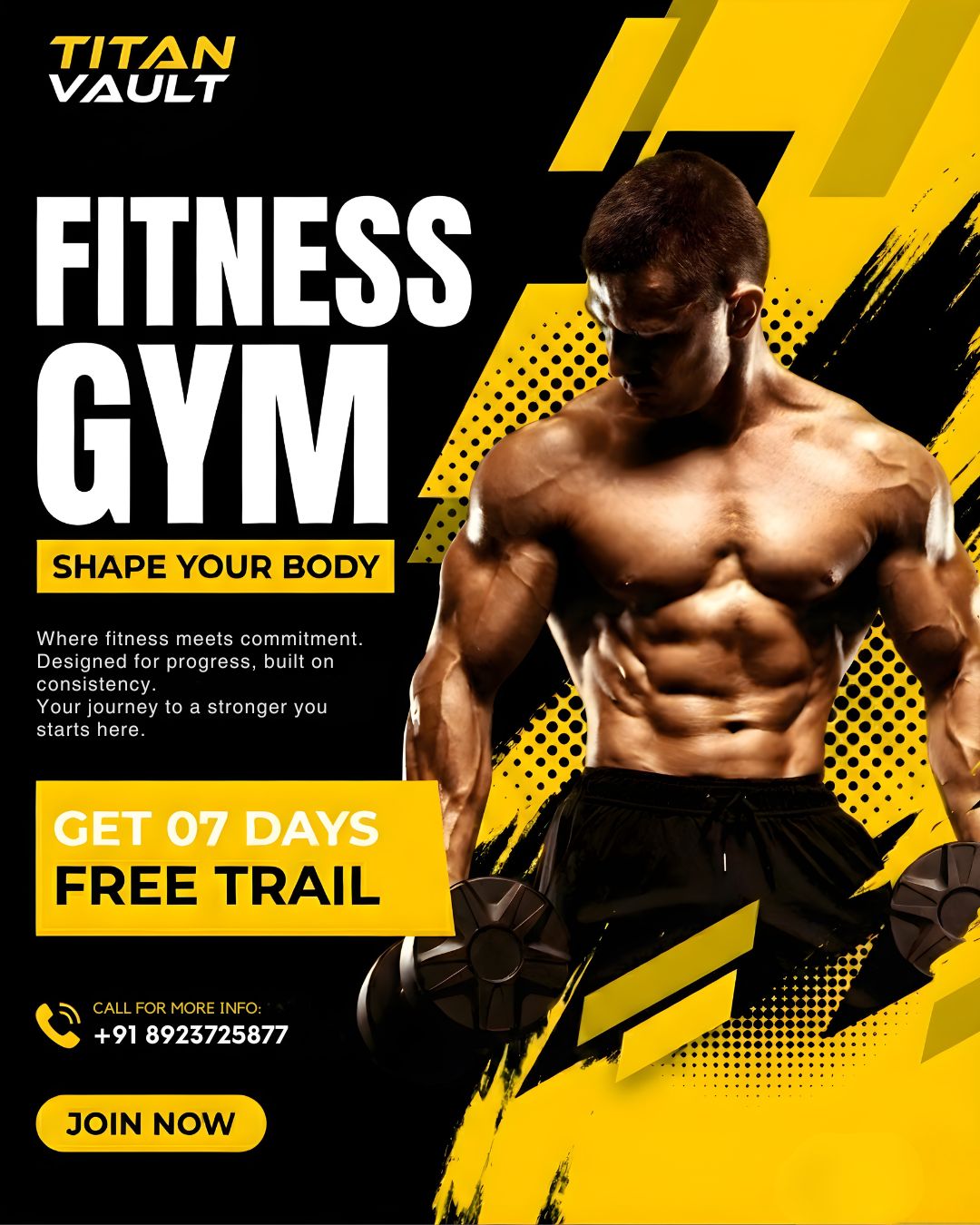 Fitness Branding and Membership Promotion Graphics | Titan Vault