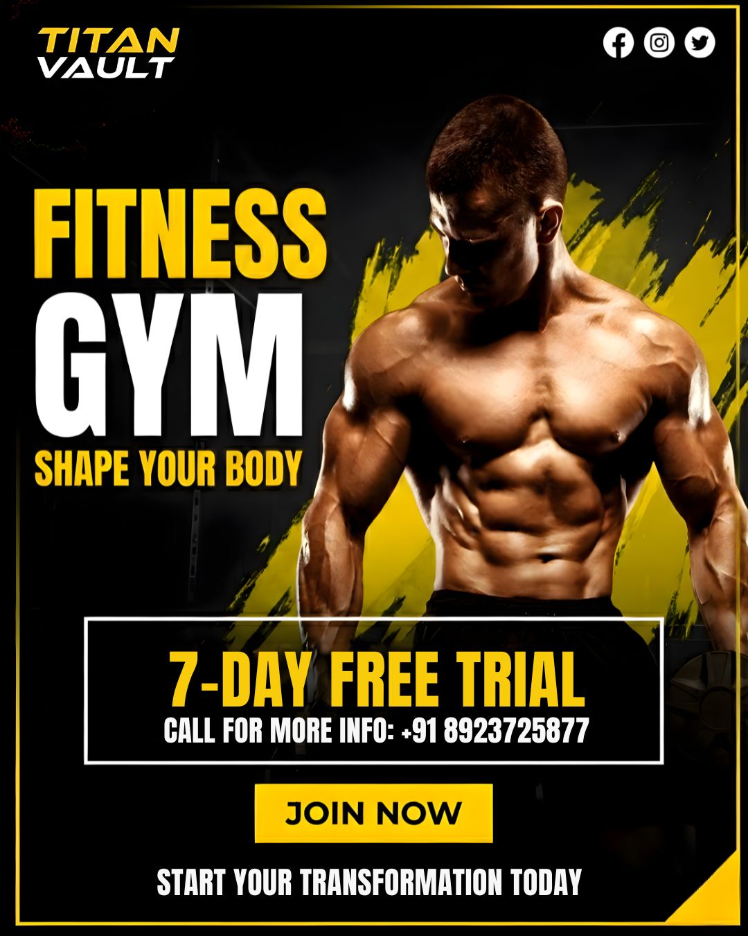 High-Impact Gym Membership Ad Design | Titan Vault