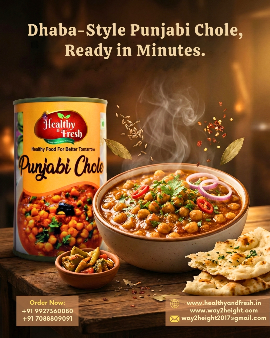 Dhaba-Style Punjabi Chole Social Media Ad | Healthy & Fresh