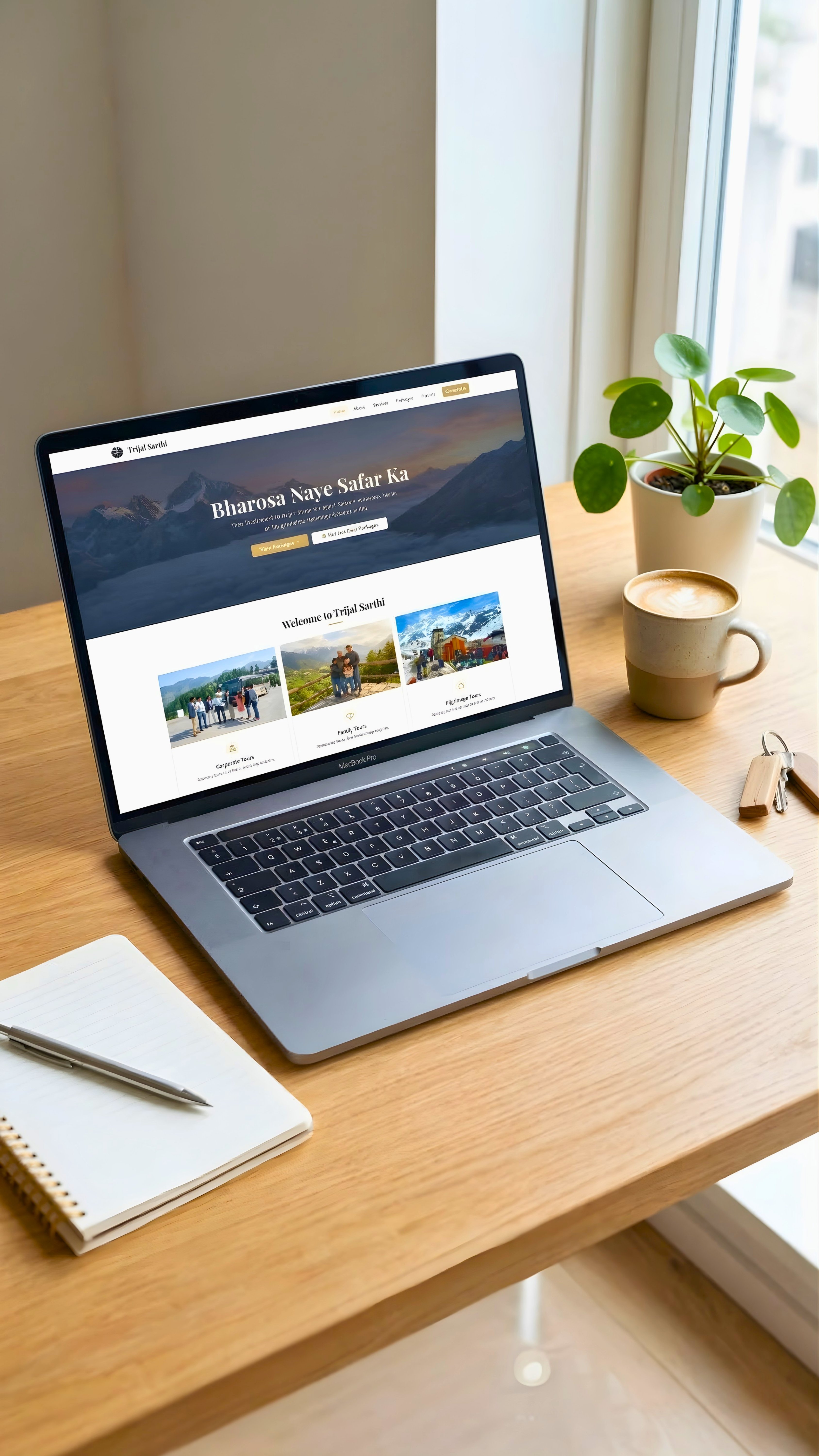 Custom UI/UX Website Design for Trijal Sarthi